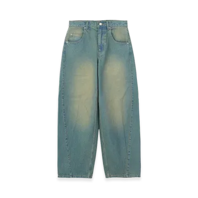 X-Girl Women's Logo Mark Stitched Denim Pants "Light Indigo"