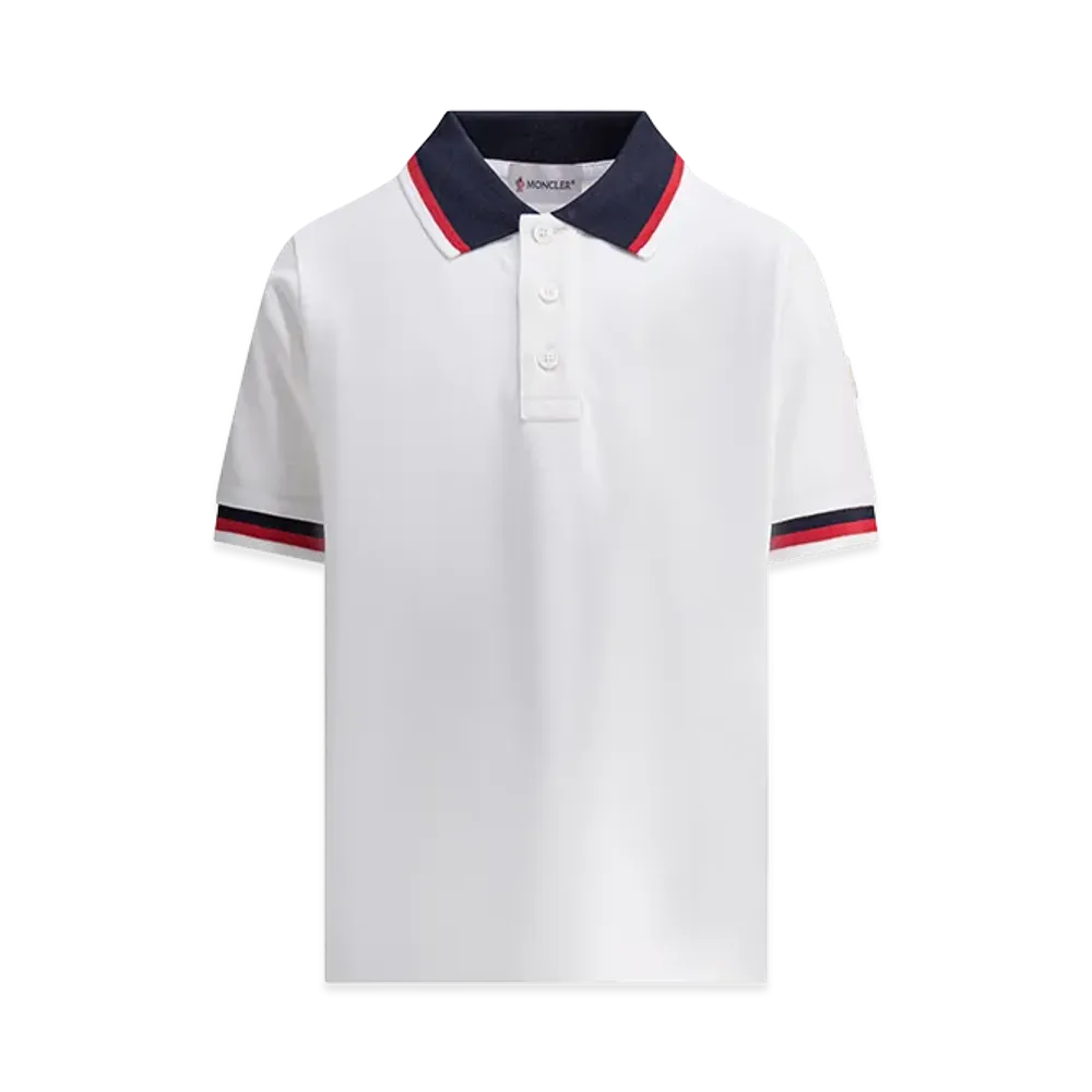 MONCLER Kids Polo Shirts "White"