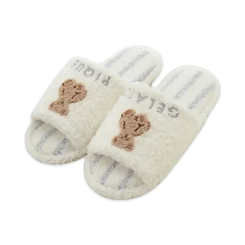 GELATO PIQUE Bear Stripe Room Shoes "Off White"