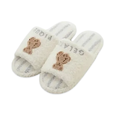 GELATO PIQUE Bear Stripe Room Shoes "Off White"