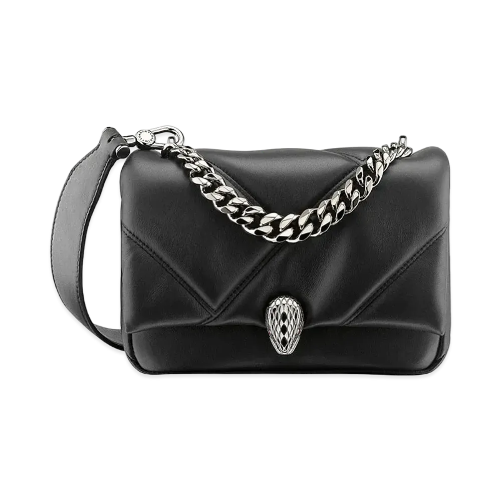 BVLGARI Serpenti Cabochon Crossbody Mini Bag "Black"
