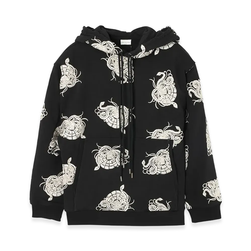 DRIES VAN NOTEN Haxel Embroidered Hoodie "Black"