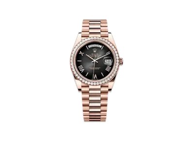 ROLEX Day-Date 40mm Everose Gold Diamond 228345RBR "Slate Ombre"