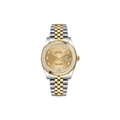 ROLEX Datejust 36 10P Diamonds "Champagne/Stainless Steel/Yellow Gold"