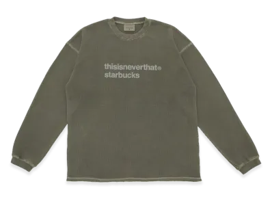 STARBUCKS x thisisneverthat L/S Waffle T-Shirt "Khaki"