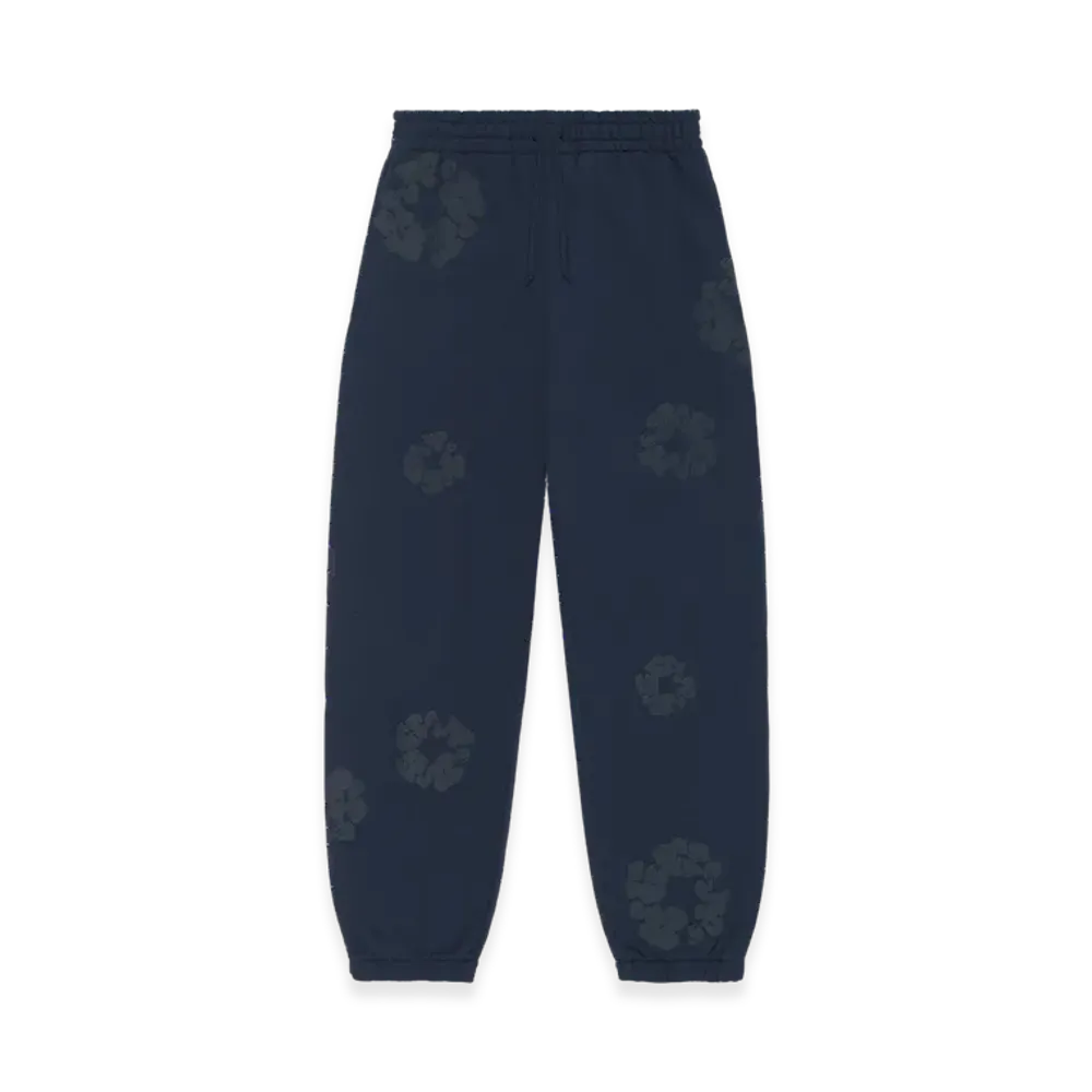 DENIM TEARS Mono Cotton Wreath Sweatpants "Navy"