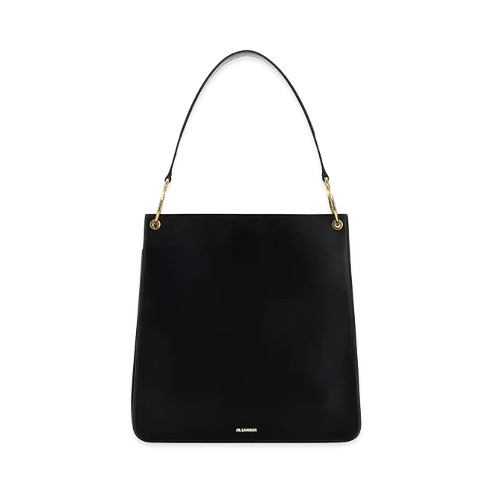 Jil Sander Women's Leather Otto Shoulder Bag "Black"
