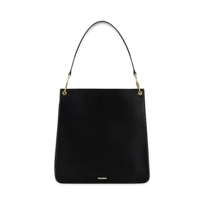 Jil Sander Women's Leather Otto Shoulder Bag "Black"