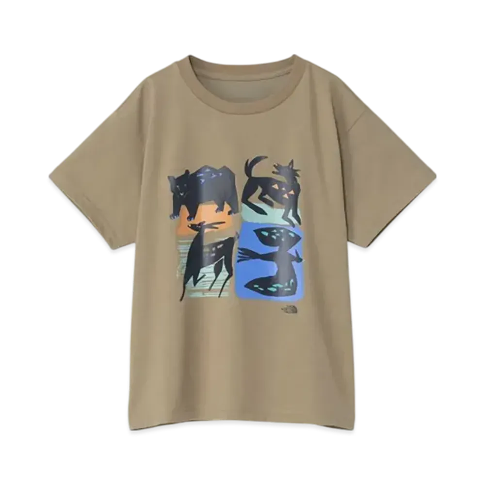 The North Face Kids Short Sleeve Animal Graphic Tee "Classic Khaki"