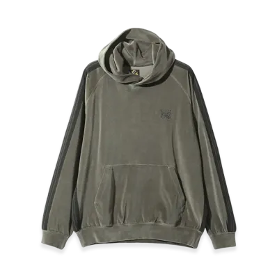 NEEDLES Track Hoodie C/PE Velour "Olive"