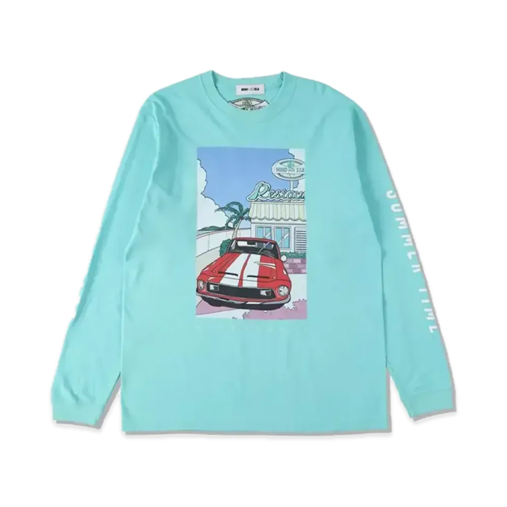 Yoshifuku Honoka x WIND AND SEA L/S Tee Car L/"Blue"