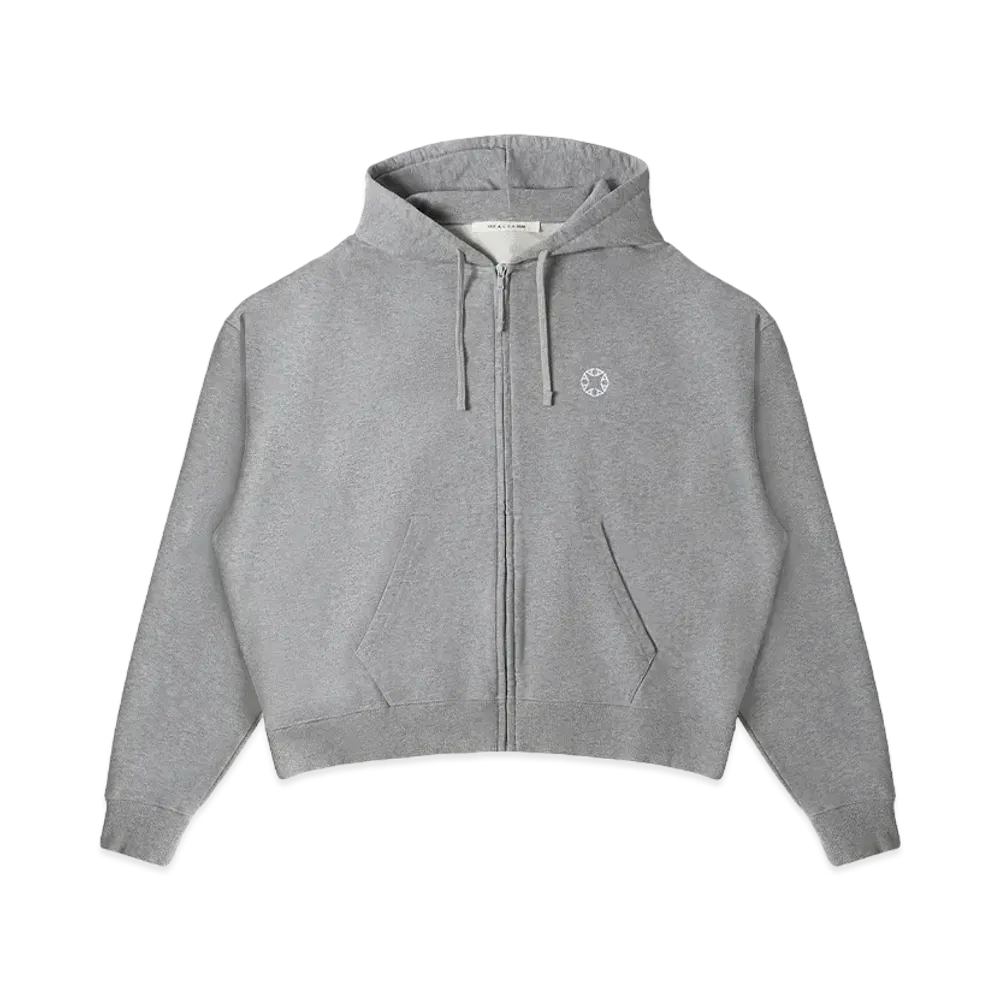 1017 ALYX 9SM Boxy Zip-Up Hoodie "Light Grey"
