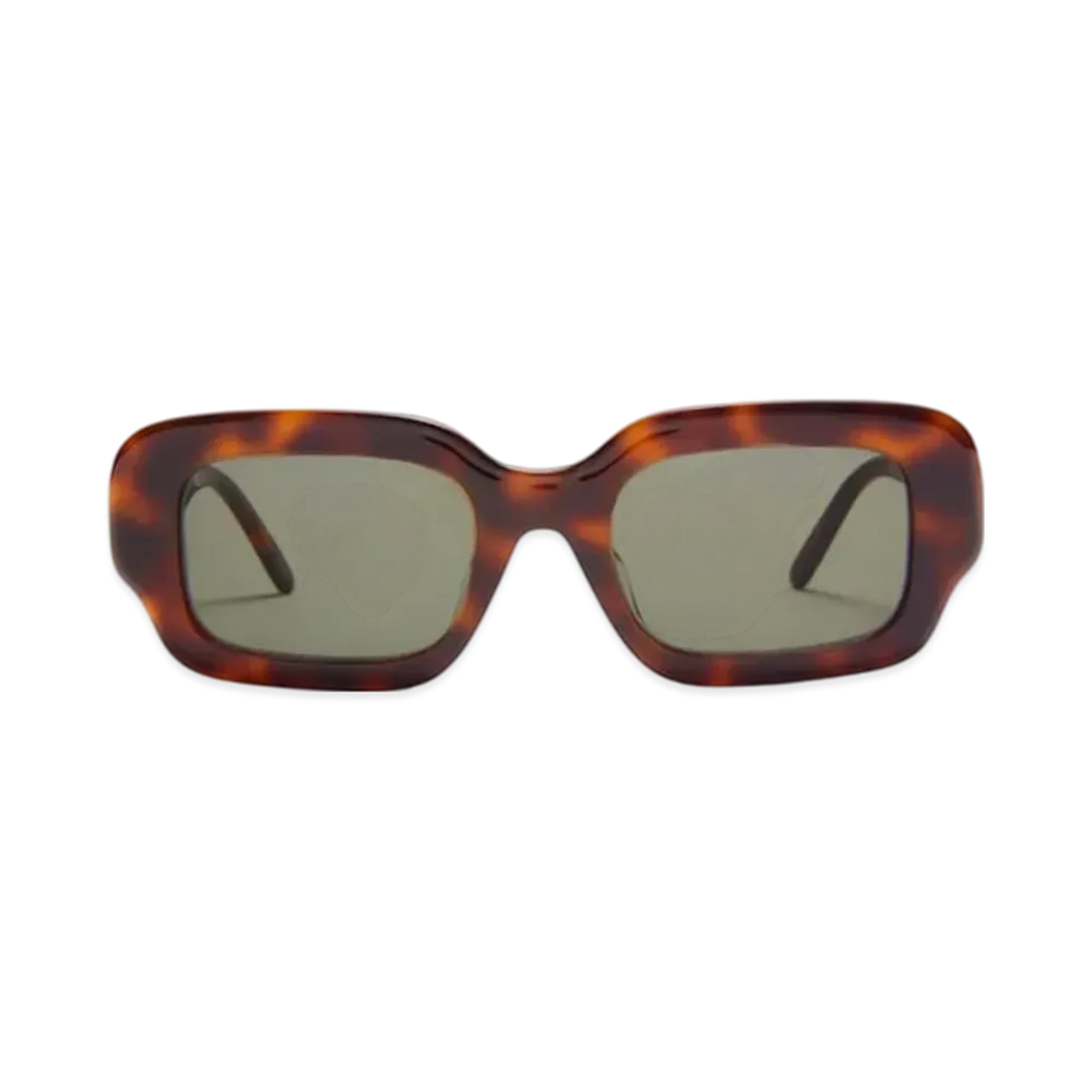 LOEWE Rectangular Slim Sunglasses "Havana"