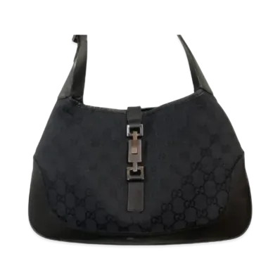 GUCCI GG Canvas Shoulder Bag "Black"
