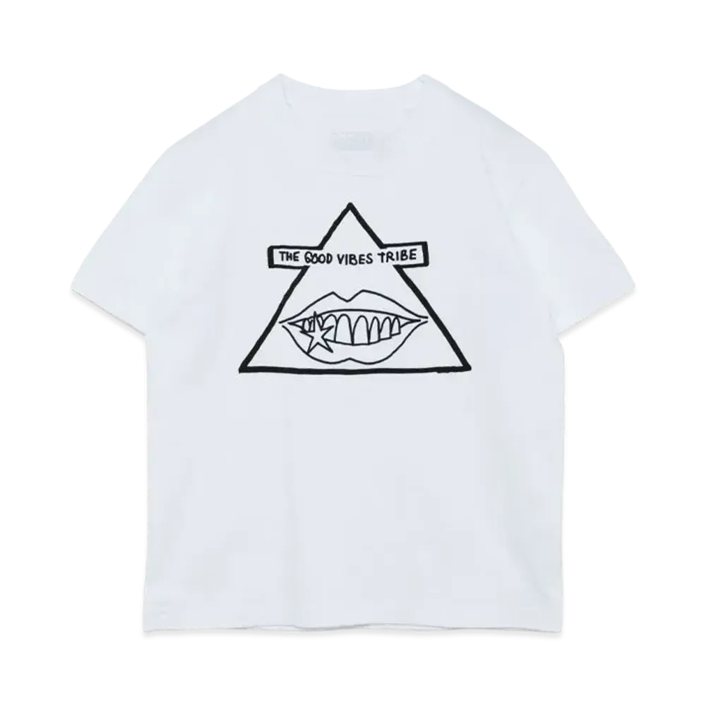 sacai x Gonz THE GOOD VIBES TRIBE T-Shirt "White"