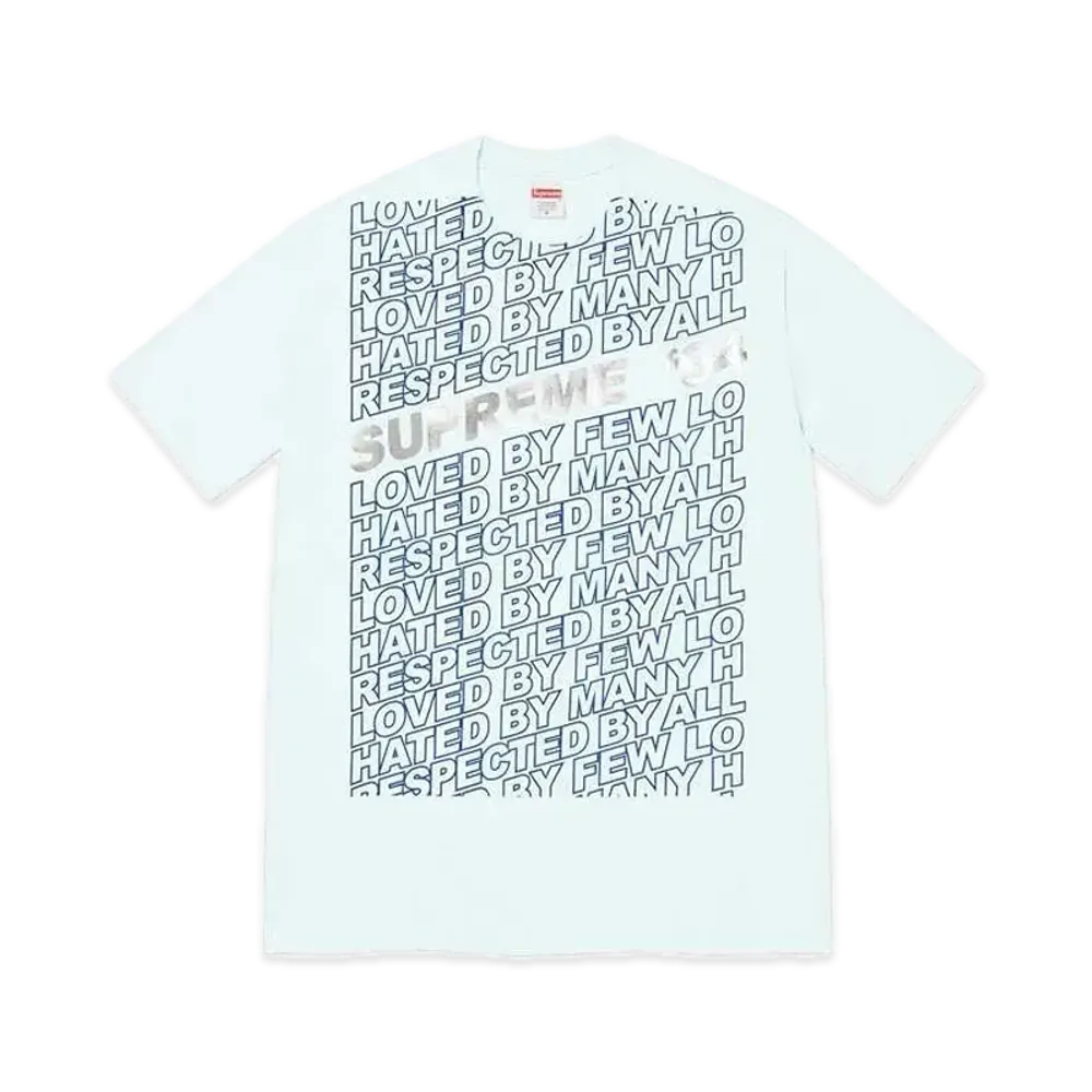 シュプリーム リスペクト Tシャツ "パール ブルー"