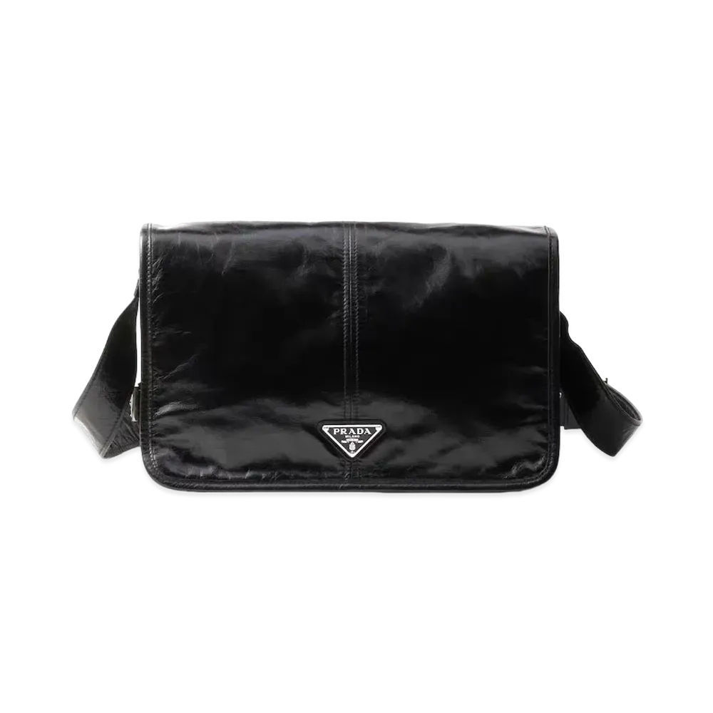 PRADA Leather Shoulder Bag "Black"