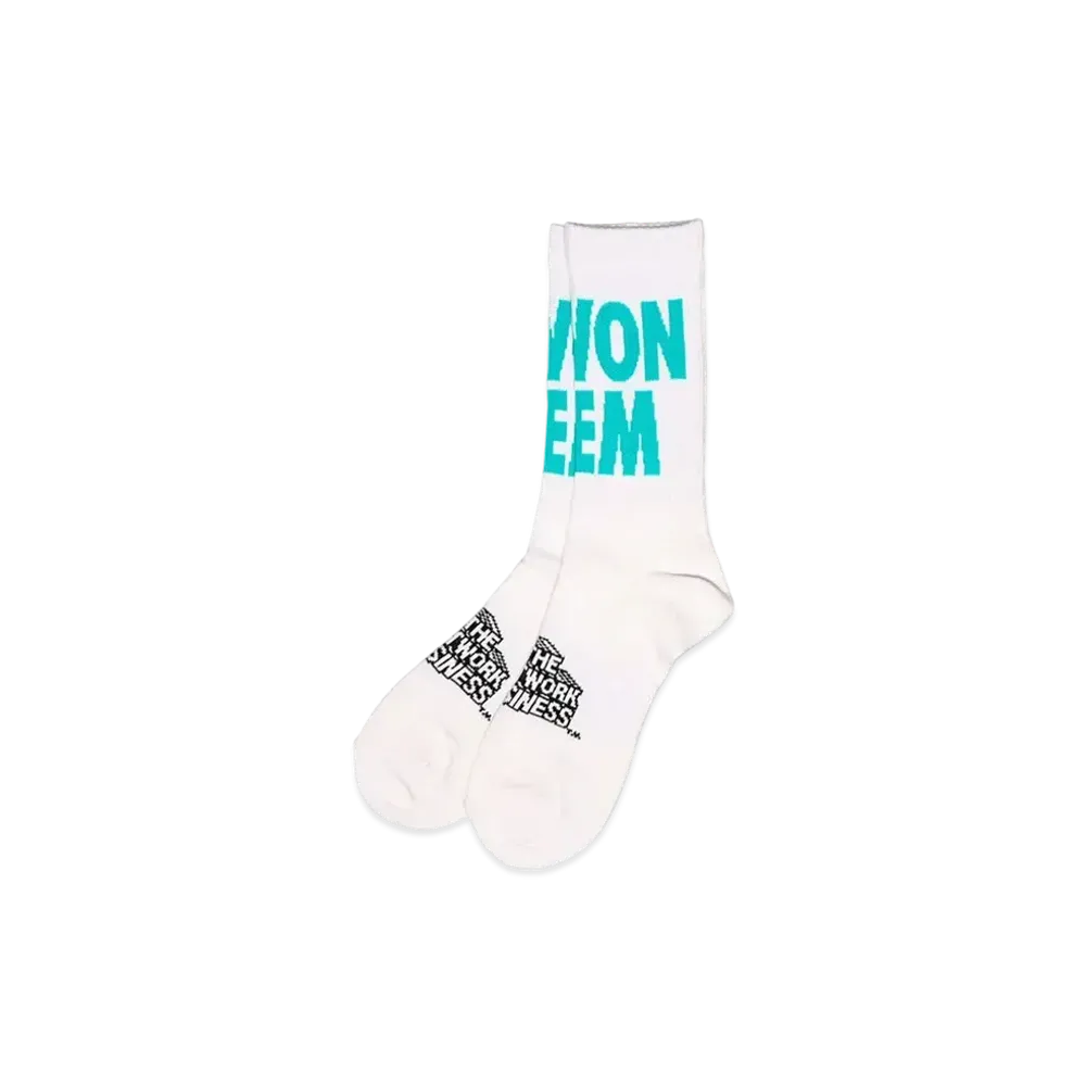 THE NETWORK BUSINESS atmos con collaboration with WON`EM Socks "White"  TNBA001-0001