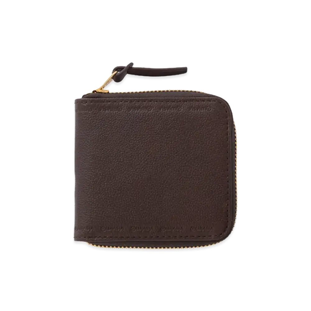 visvim Leather Bi-Fold (KNGR) "DK.Brown"