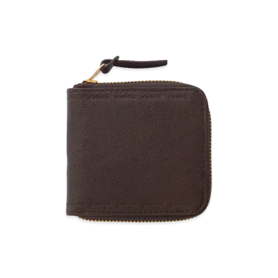 visvim Leather Bi-Fold (KNGR) "DK.Brown"