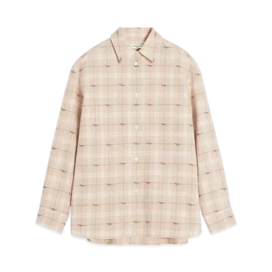 Maison Kitsune Light Overshirt "Milk/Pink Check"