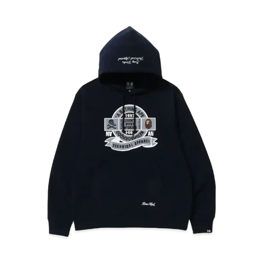 A BATHING APE x NEIGHBORHOOD Relaxed Fit Pullover Hoodie "Black"