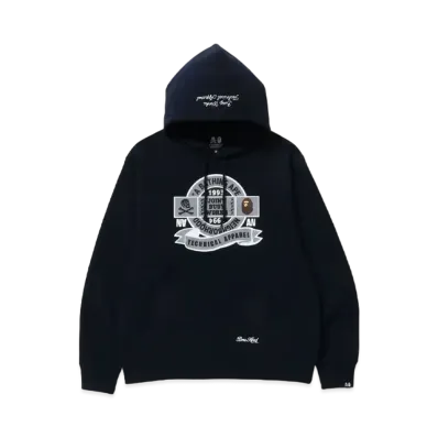 A BATHING APE x NEIGHBORHOOD Relaxed Fit Pullover Hoodie "Black"