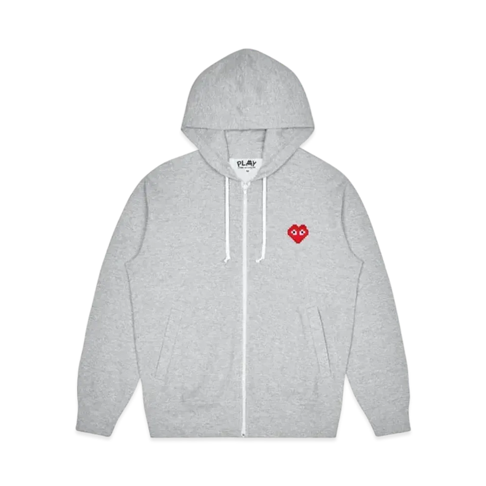 PLAY COMME des GARCONS Invader Hooded Sweatshirt "Top Grey"