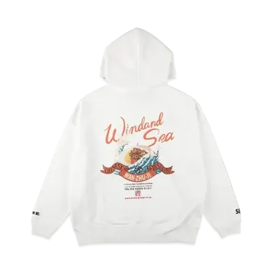 WIND AND SEA x WANZHUJI Hoodie "White"