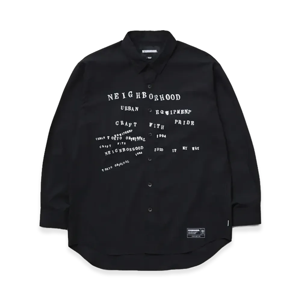 NEIGHBORHOOD Typographic Shirt LS "Black"