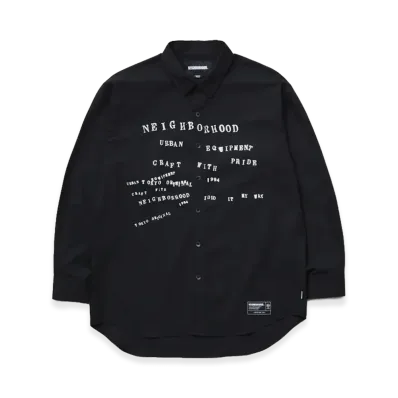 NEIGHBORHOOD Typographic Shirt LS "Black"