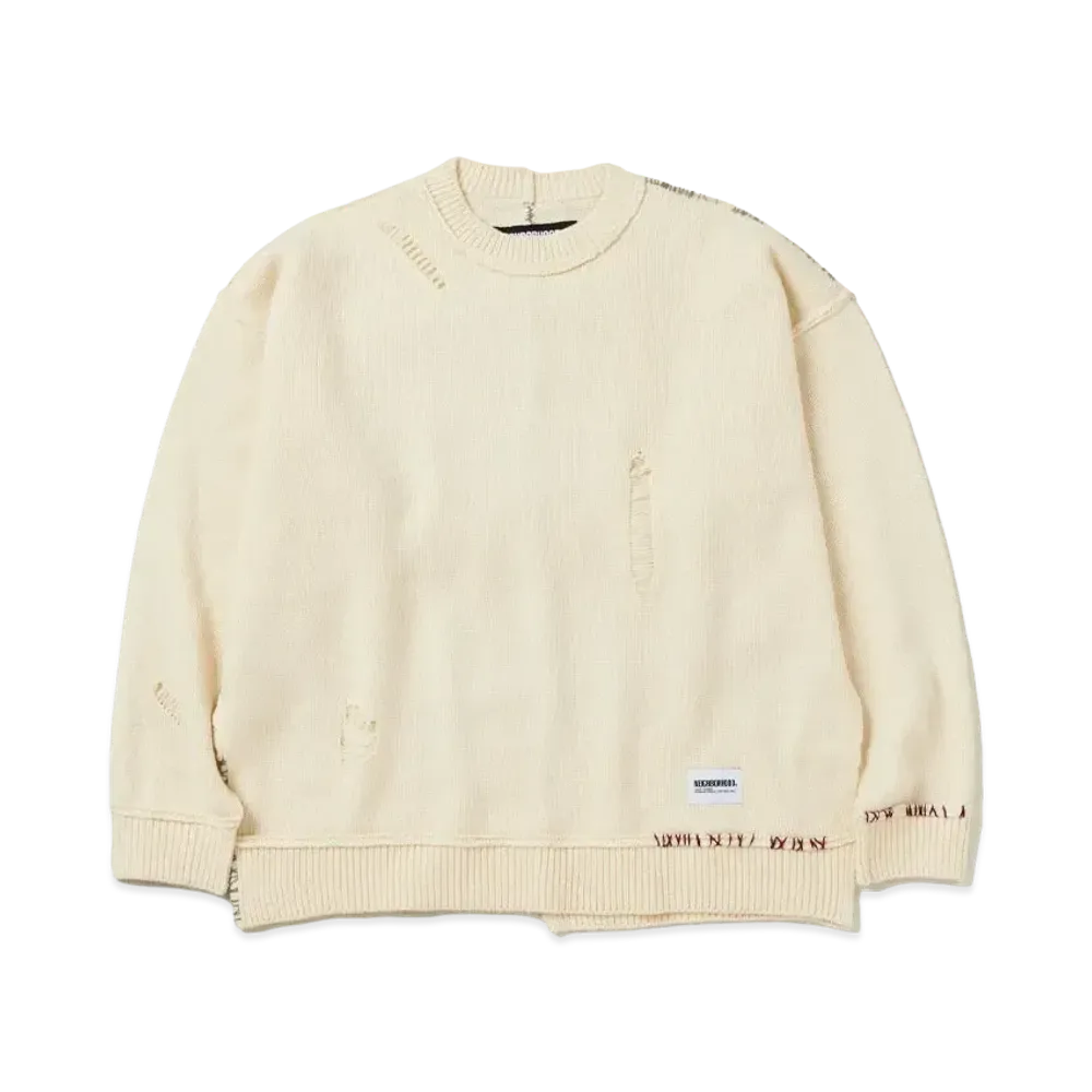 NEIGHBORHOOD Savage Crewneck Sweater "Ivory"