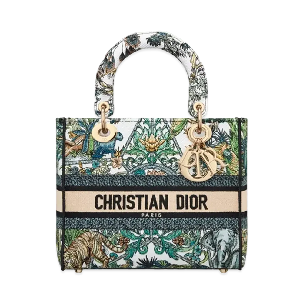 Dior Medium Lady D Lite Bag Etoile De Voyage Embroidery "Multicolor"