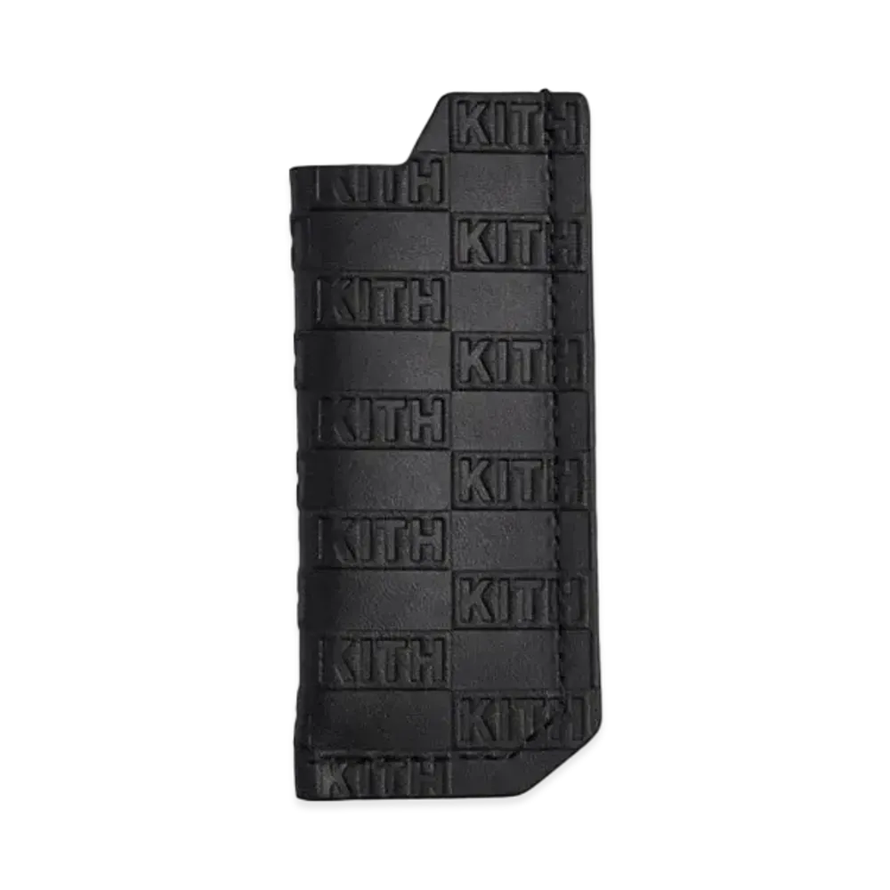Kith Monogram Leather Lighter Pouch "Black"