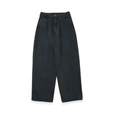 A.PRESSE Black Washed Wide Denim Pants "Black"