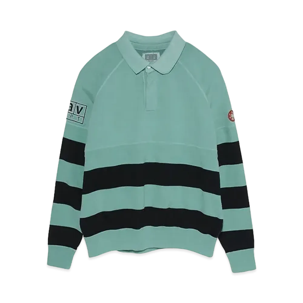 Cav Empt (C.E) STRIPE COLLARED SWEAT "Green"