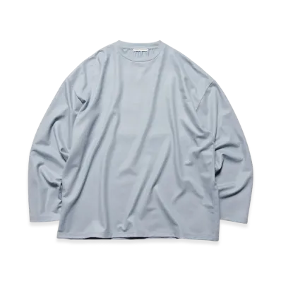uniform experiment Silky Milled Wool Loose L/S Tee "Light Gray"