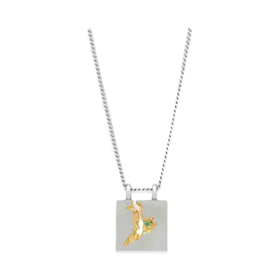 TOMWOOD Mined Pendant Emerald "Silver"