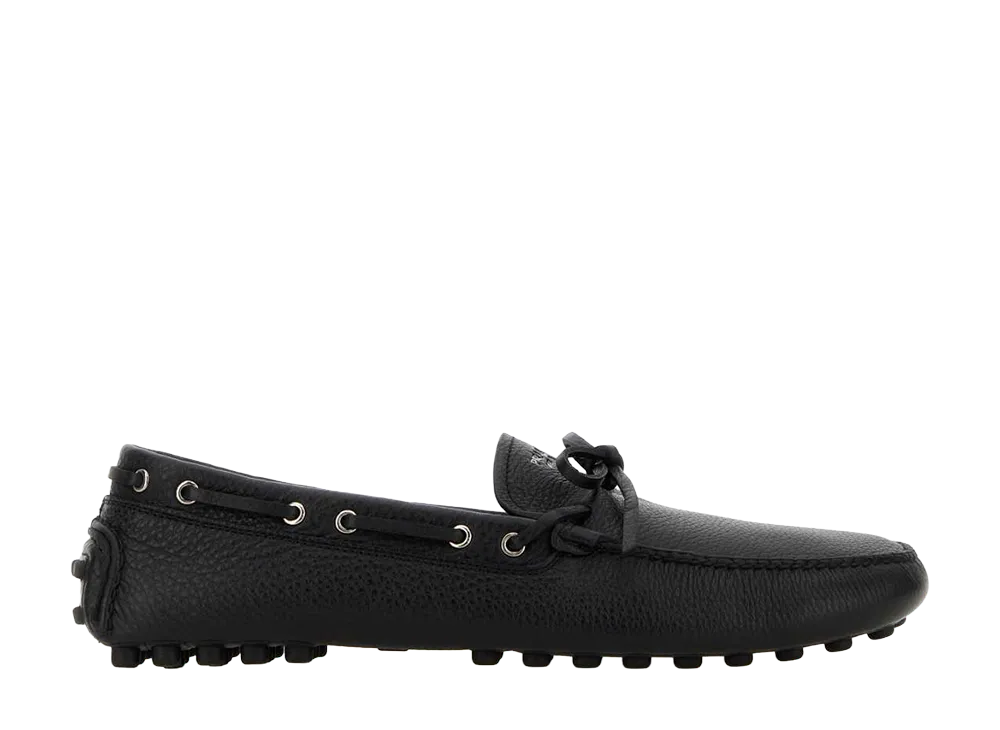 PRADA Leather Loafers "Black"