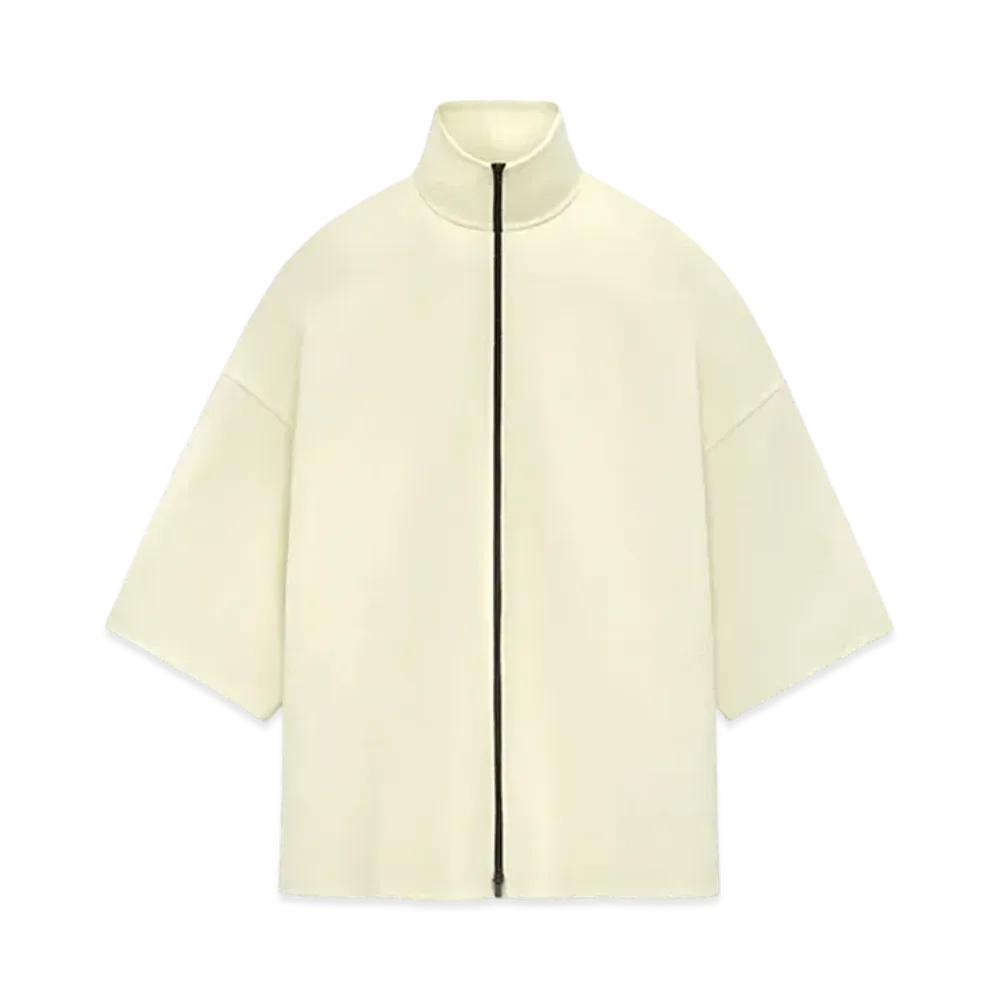 FEAR OF GOD ESSENTIALS Double Wool Cashmere Short Sleeve Jacket "Lemon Cream"