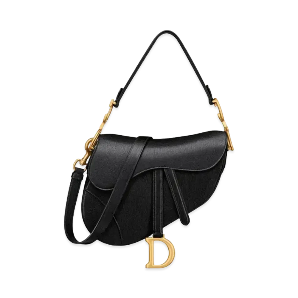 Dior Saddle Bag Strap Goatskin "Black"