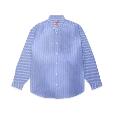 Supreme Loose Fit Stripe Shirt "Blue"