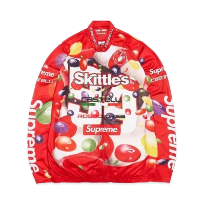 Supreme x Skittles x Castelli L/S Cycling Jersey "Red"