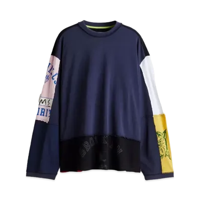 HERONPRESTON x H&M H2 Long Sleeve Jersey Top "Navy Blue/Color Block"