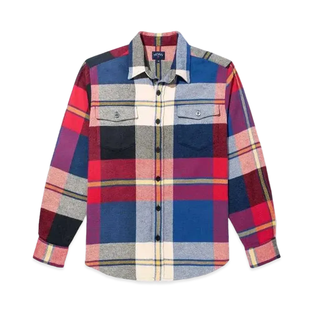 Noah Heavyweight Flannel "White/Blue/Red/Black"