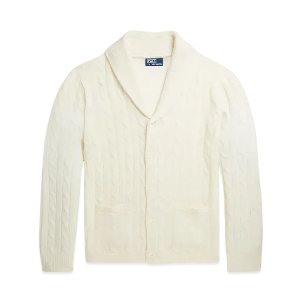 Polo Ralph Lauren Cable Knit Cashmere Cardigan "Natural"