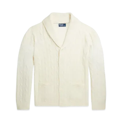 Polo Ralph Lauren Cable Knit Cashmere Cardigan "Natural"