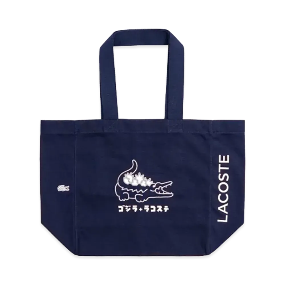 LACOSTE x Godzilla 2.0 Tote Bag "Navy"