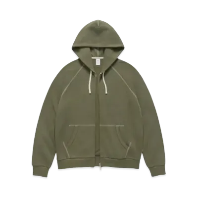 JJJJound J70 Zip Hoodie "Light Olive"