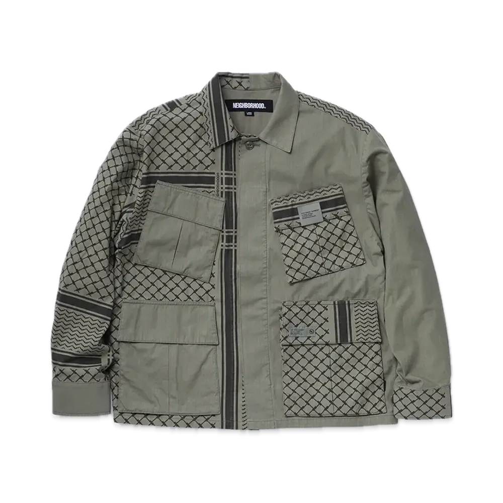 NEIGHBORHOOD PT Shemagh Fatigue Jacket "Olive Drab"